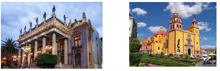 Teatro y catedral Guanajuato